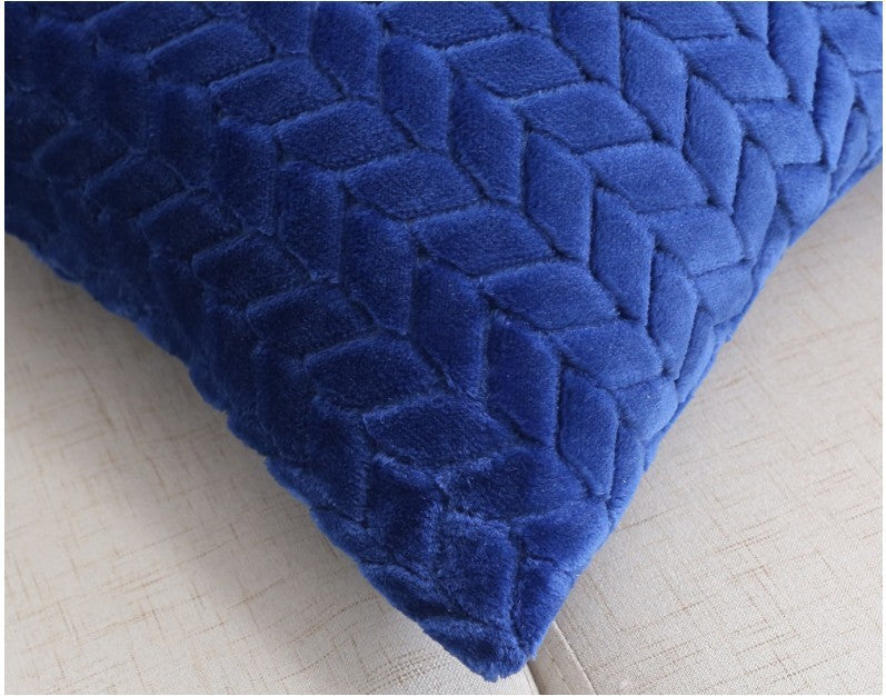 Modern Solid Flannel Sofa Cushion Case