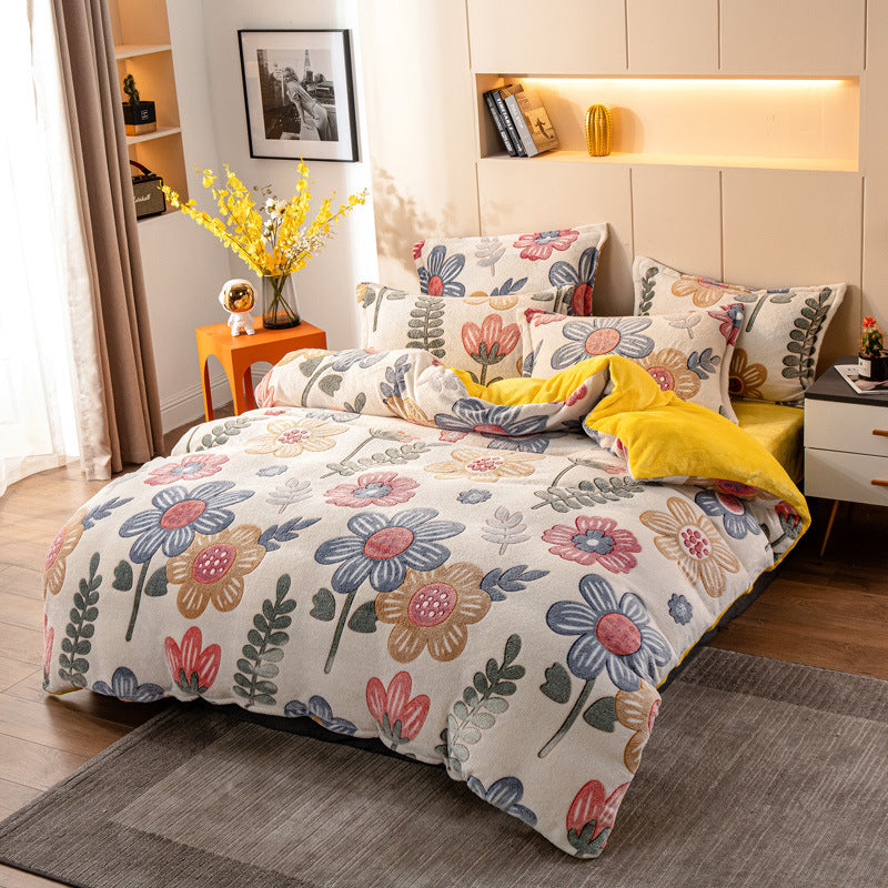 Winter Keep-Warm Milk Velvet Bedding Collection