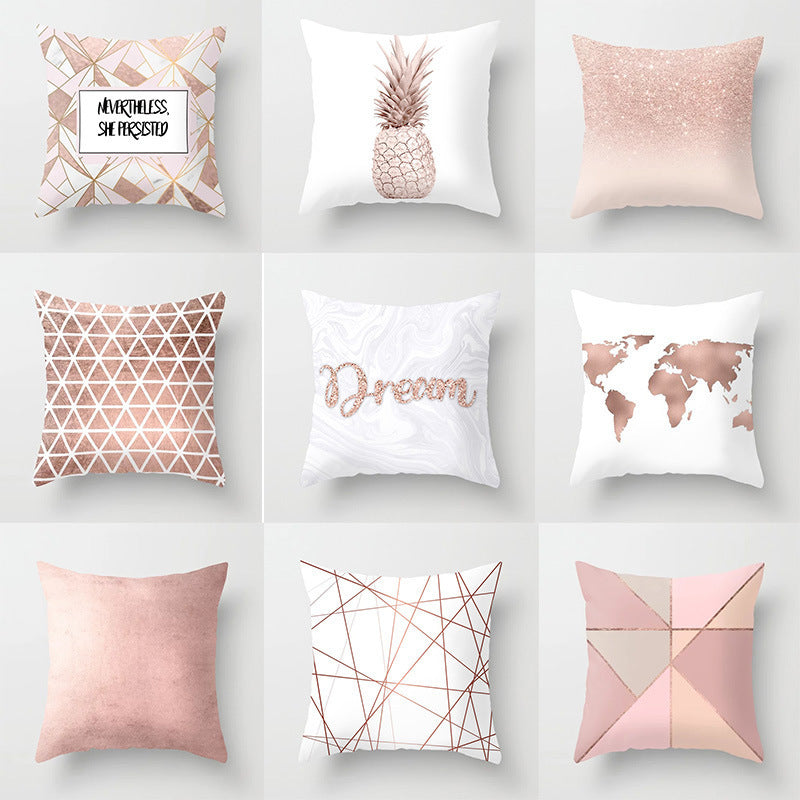 Soft Pink Decorative Cushion Cover