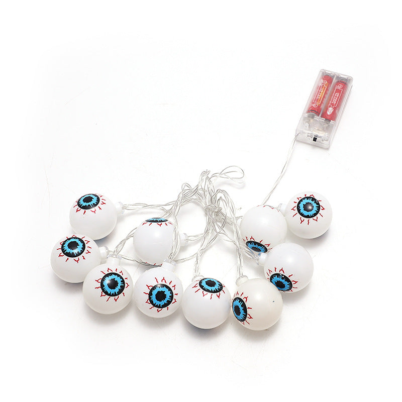 Halloween LED Eyeball String Lights | 10Pcs Ghost Eye Party Decorations