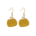 Halloween Pumpkin Earrings | Cute Spooky Oil Drip Alloy Jewelry