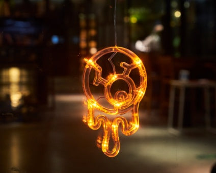 Halloween Window Hanging Lights | LED Spider, Pumpkin & Ghost Decorations